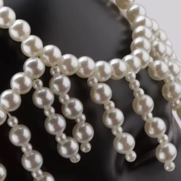 Vintage Pearl Elegant Beaded Headpiece - Picture 4 of 7